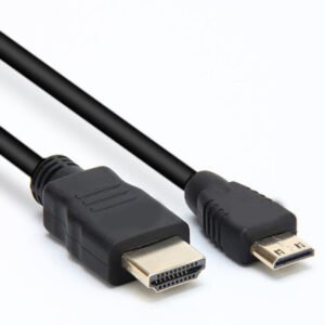 Industrial Mini HDMI to HDMI Cable Type C to A | 48Gbps 4K@60Hz | Triple Shielded with Gold Plated Connectors | CL2 Rated for CCTV/Broadcast Systems | 1.5m/3m