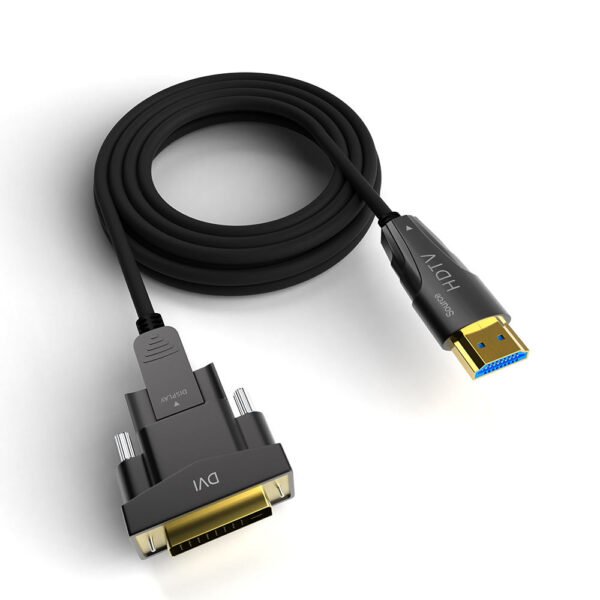 ​​Custom Active Optical HDMI to DVI Cable 10ft (3m) - 4K@60Hz Fiber Optic, Detachable AOC for Pro AV, Projectors, Commercial Displays​​