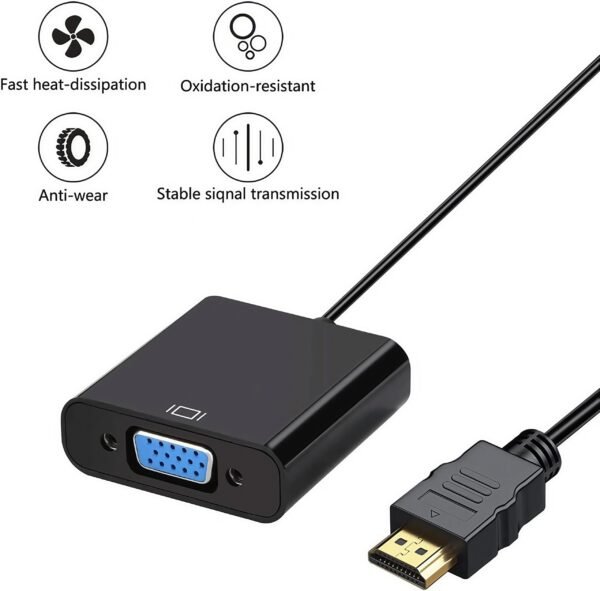 ​​Industrial Active HDMI to VGA Converter - 24+5 Gold Pins, 1080P@60Hz for Medical Monitors & PLC Control Panels​​ - Image 3