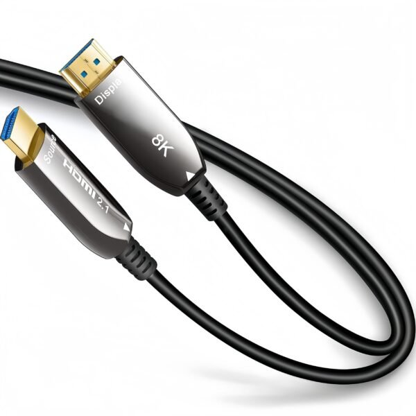 ​​Professional HDMI 2.1 Fiber Cable 48Gbps - 8K@60Hz HDR10+, <1ms Latency (3m) for Esports Monitors & AV Rigs​​