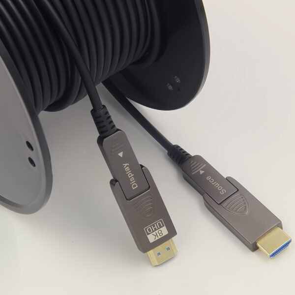 ​​Professional HDMI 2.1 AOC Cable 48Gbps - 8K@60Hz HDR10+, eARC, Detachable Dual-Port (Micro/Standard HDMI) for Pro AV & Broadcast​​ - Image 3