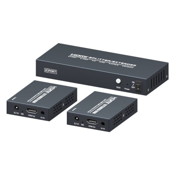 2-Port HDMI Splitter & Extender Kit - 60m over CAT5e/6 Cable