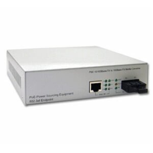 Smart 10/100TX to 100FX PoE Media Converter — product view