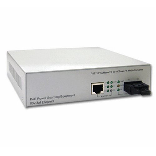 Smart 10/100TX to 100FX PoE Media Converter — product view