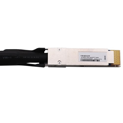 400G QSFP-DD to 2*QSFP-56 4x50G PAM4 Passive Direct Attach Copper Breakout Cable — product view 4
