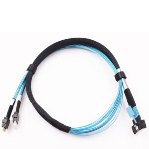 MCIO×8 STR to 2×SFF-8654-4i (SlimSAS ×4) cable — product view