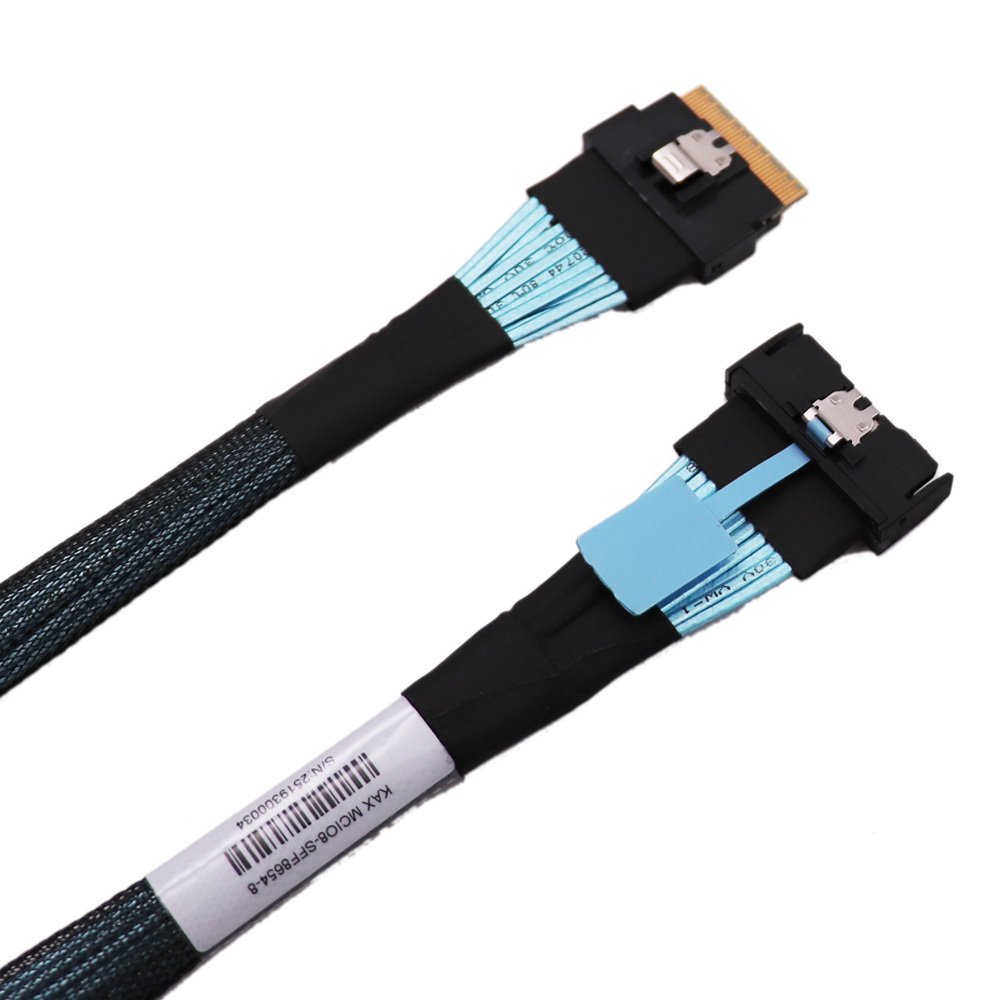 MCIO 8X Straight SFF-TA1016 to Slim SAS 8i SFF-8654 Cable — product view 3